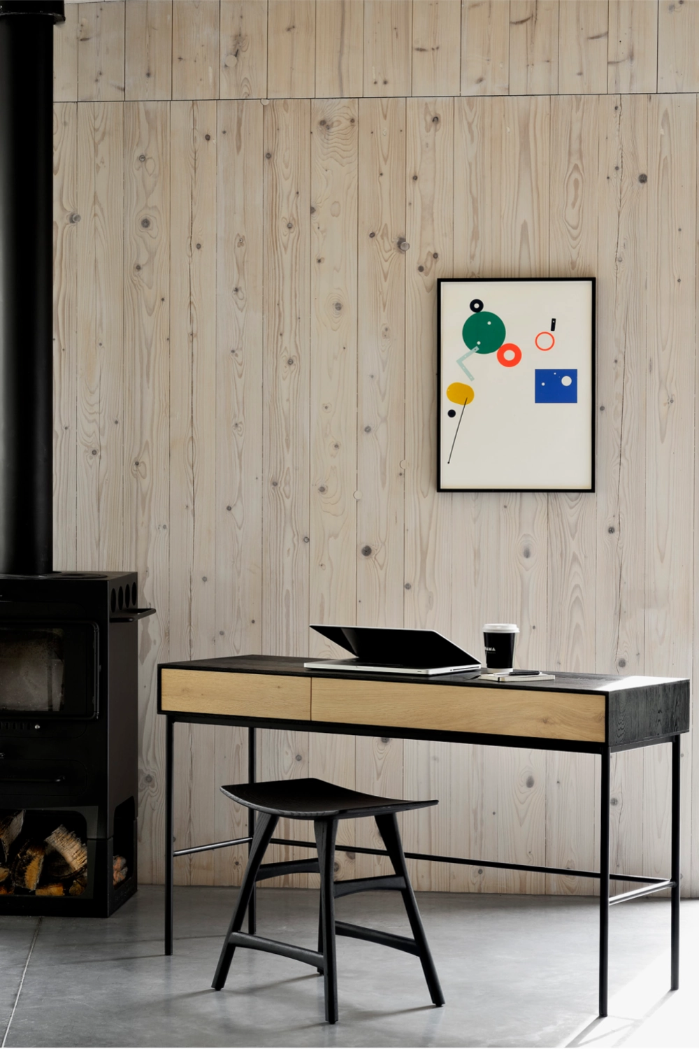 Solid Oak 2-Drawer Desk | Ethnicraft Blackbird