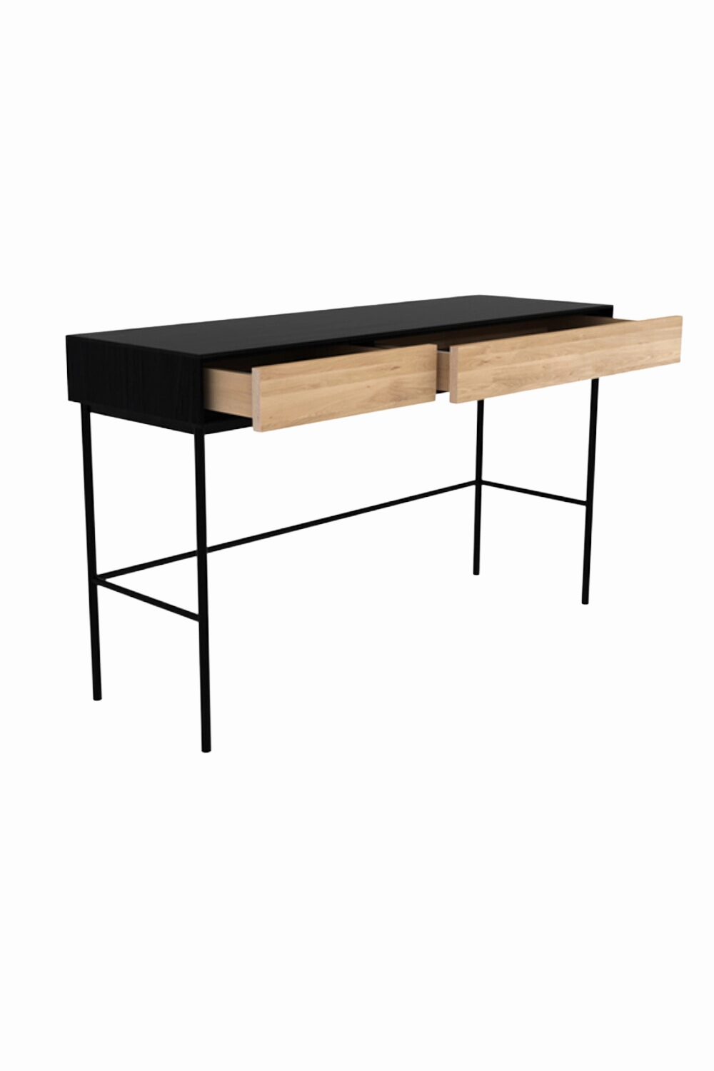 Solid Oak 2-Drawer Desk | Ethnicraft Blackbird