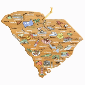 South Carolina Cutting Board with Artwork by Fish Kiss cutting board,chopping board,kitchen tools