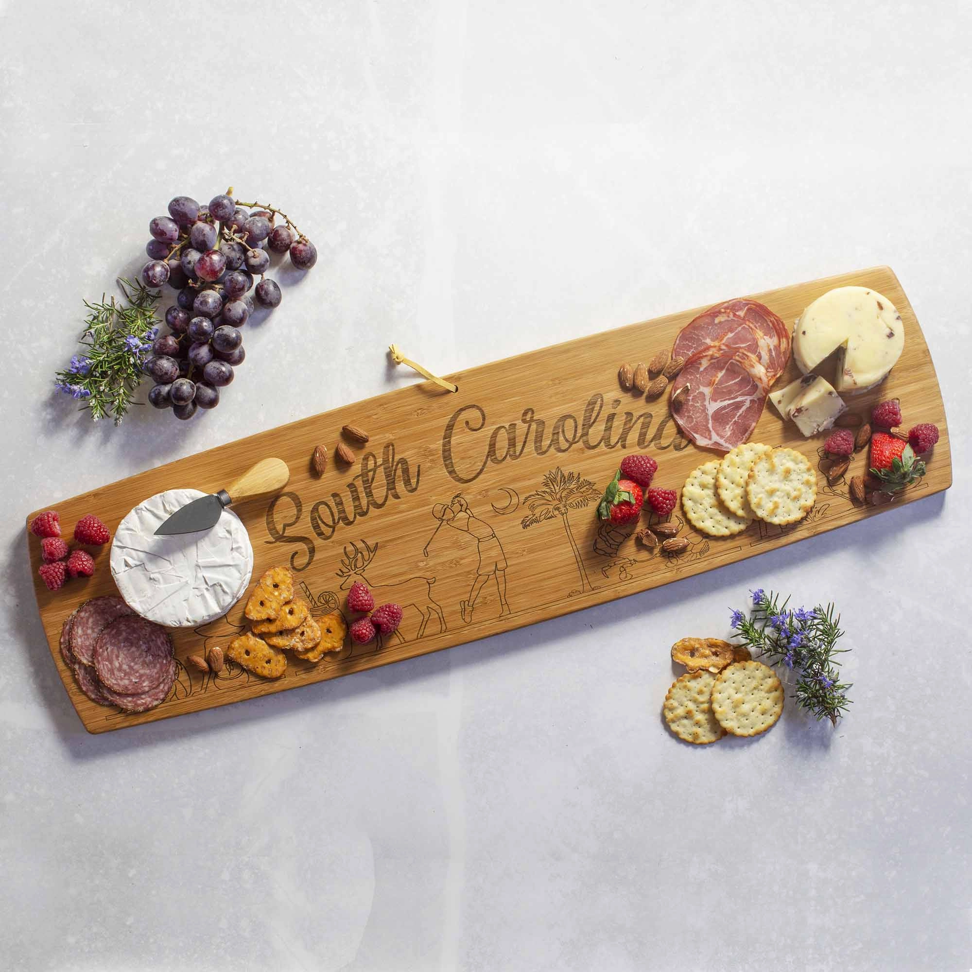South Carolina Engraved XL Charcuterie Board, 30" x 8-1/2"