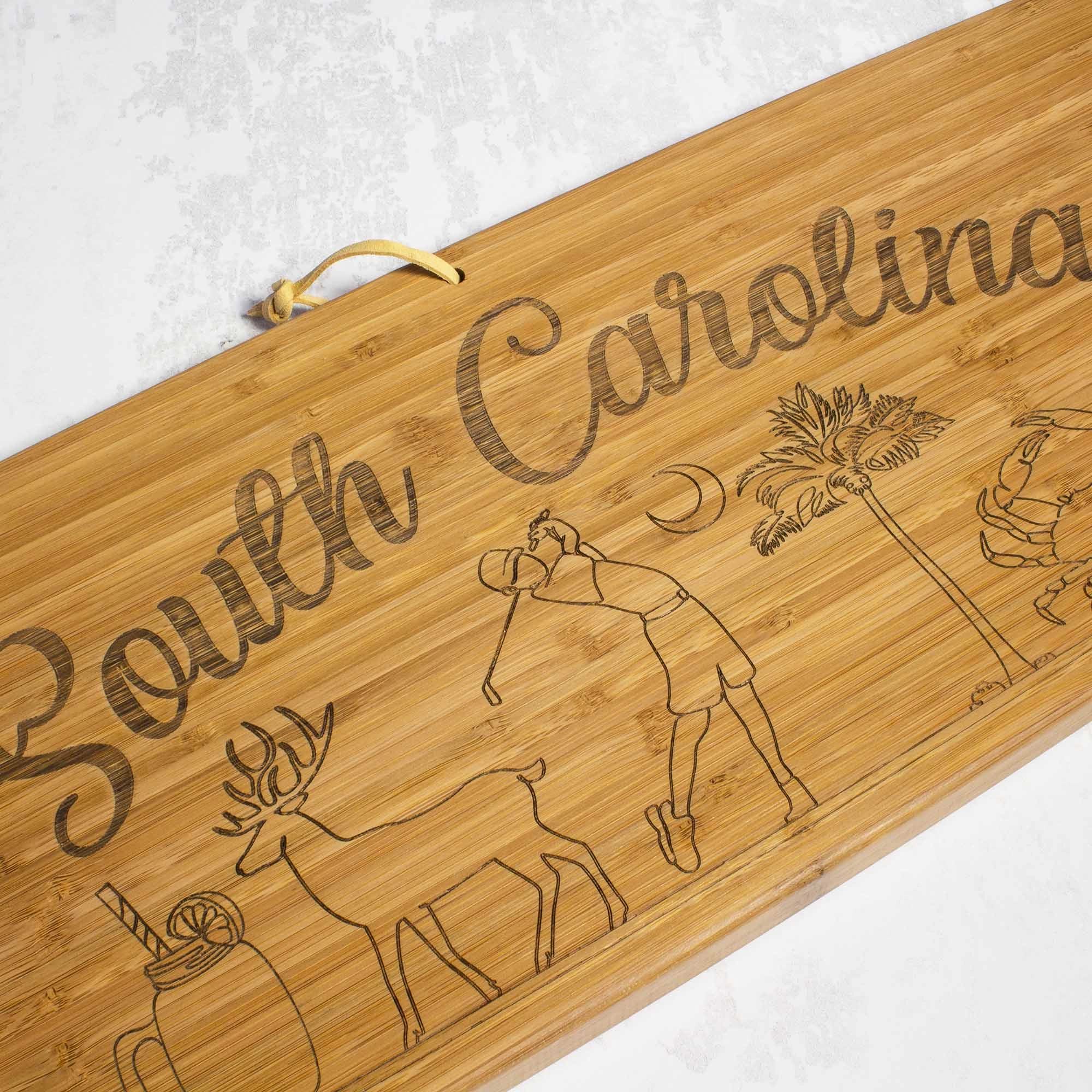 South Carolina Engraved XL Charcuterie Board, 30" x 8-1/2"