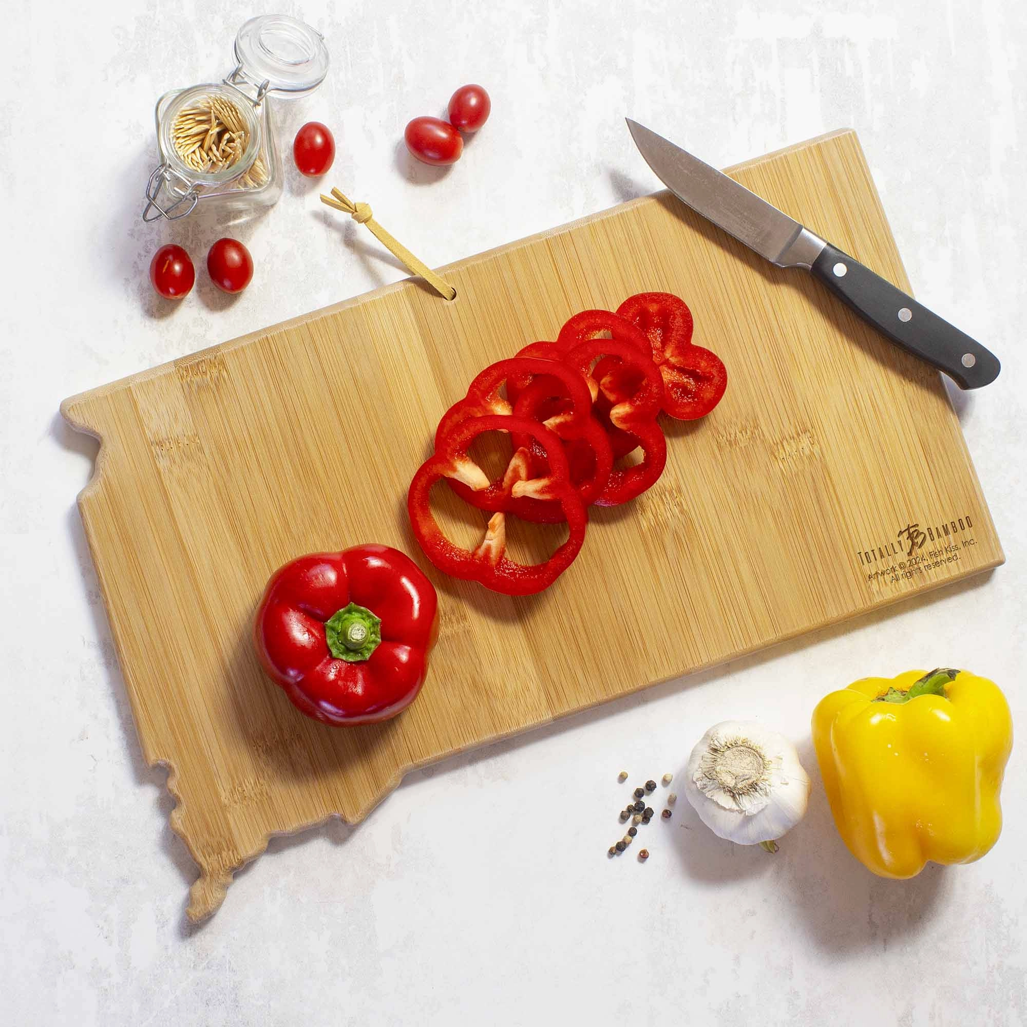 South Dakota Cutting Board with Artwork by Fish Kiss