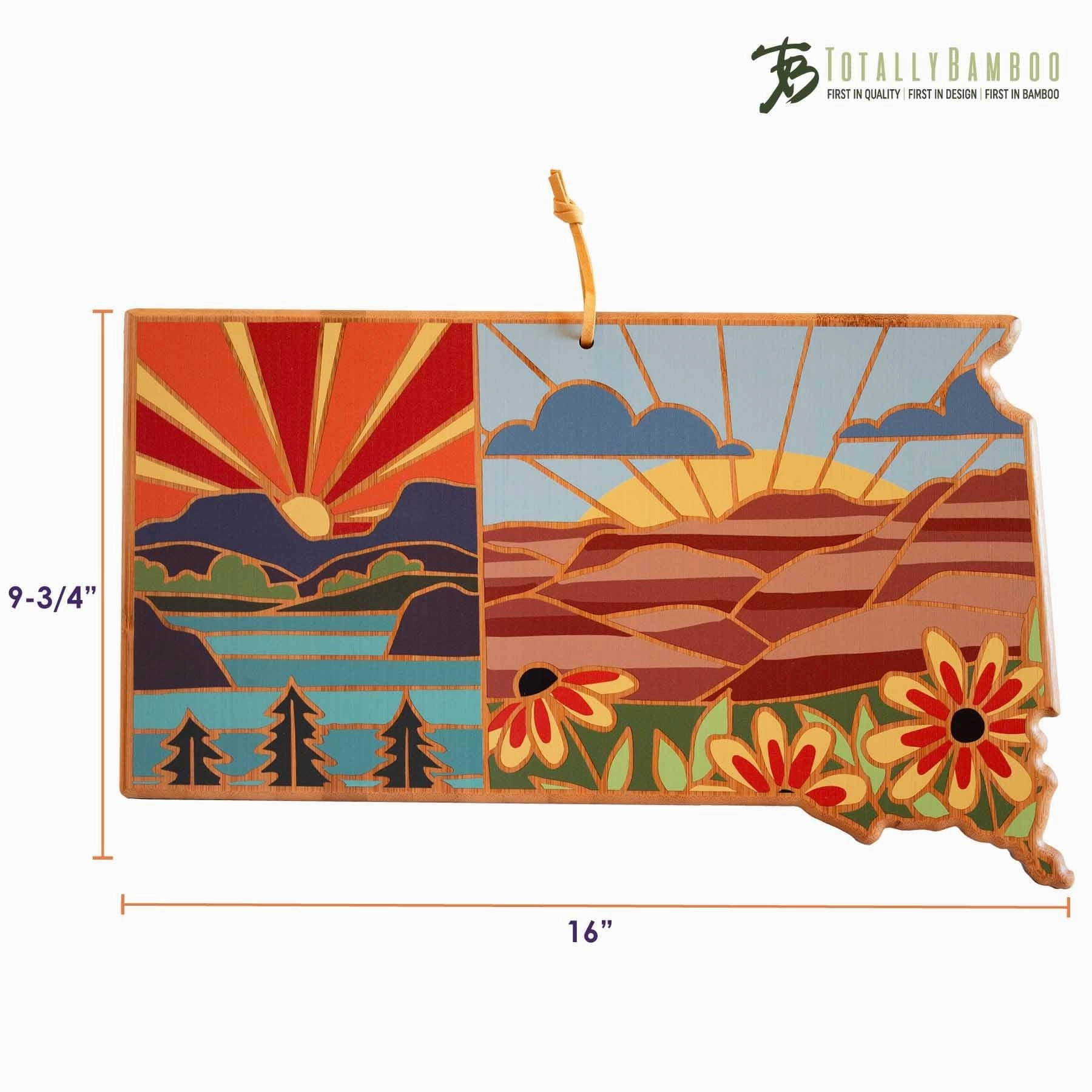 South Dakota Cutting Board with Artwork by Summer Stokes