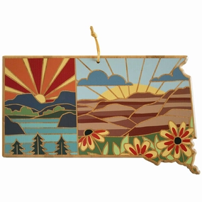 South Dakota Cutting Board with Artwork by Summer Stokes cutting board,chopping board,kitchen tools