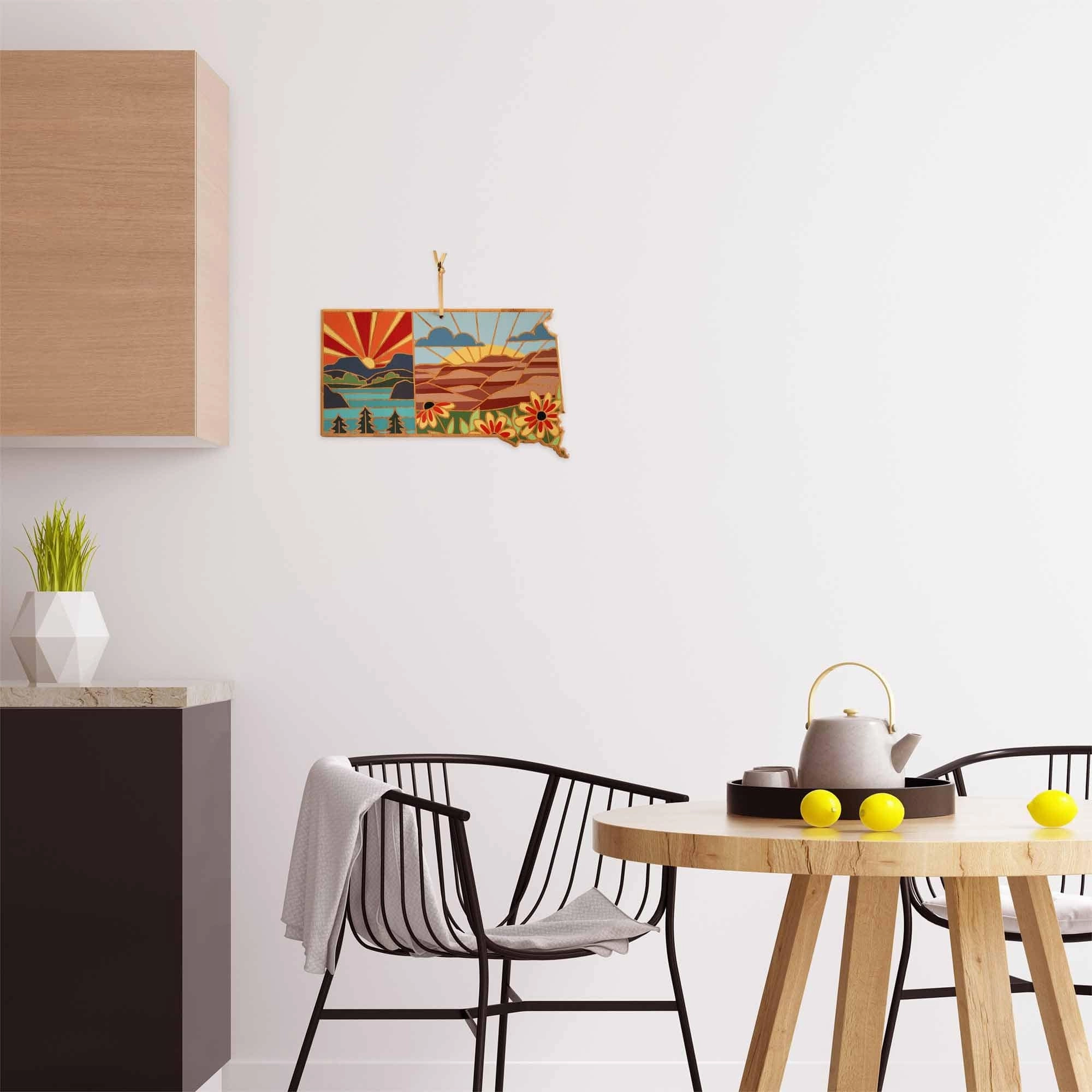 South Dakota Cutting Board with Artwork by Summer Stokes