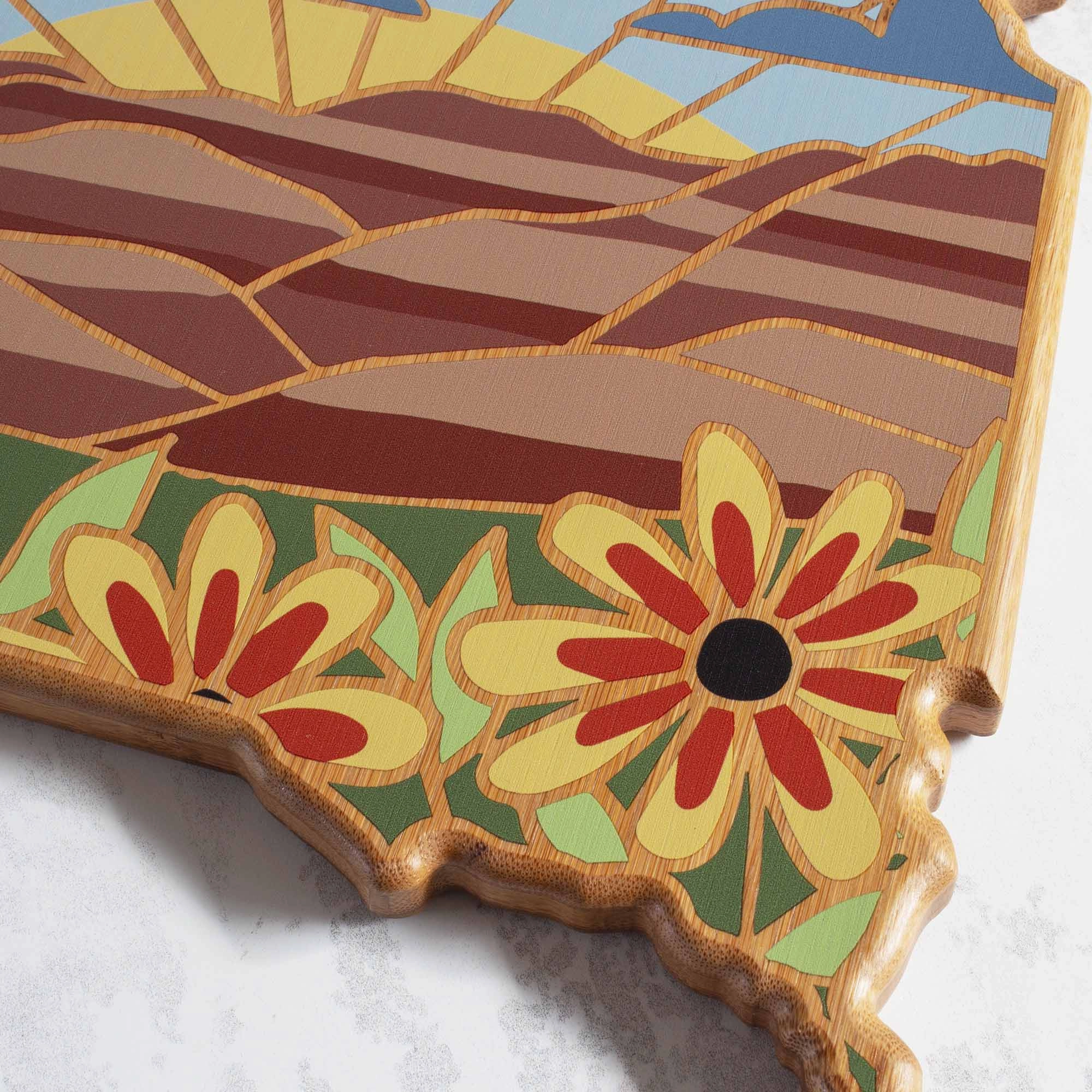 South Dakota Cutting Board with Artwork by Summer Stokes