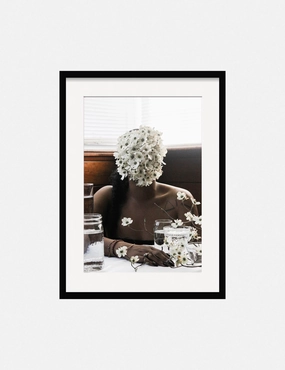 Southern Woman in White Dogwoods Photography Print by Ashley Johnson wall art,canvas print,home wall decor