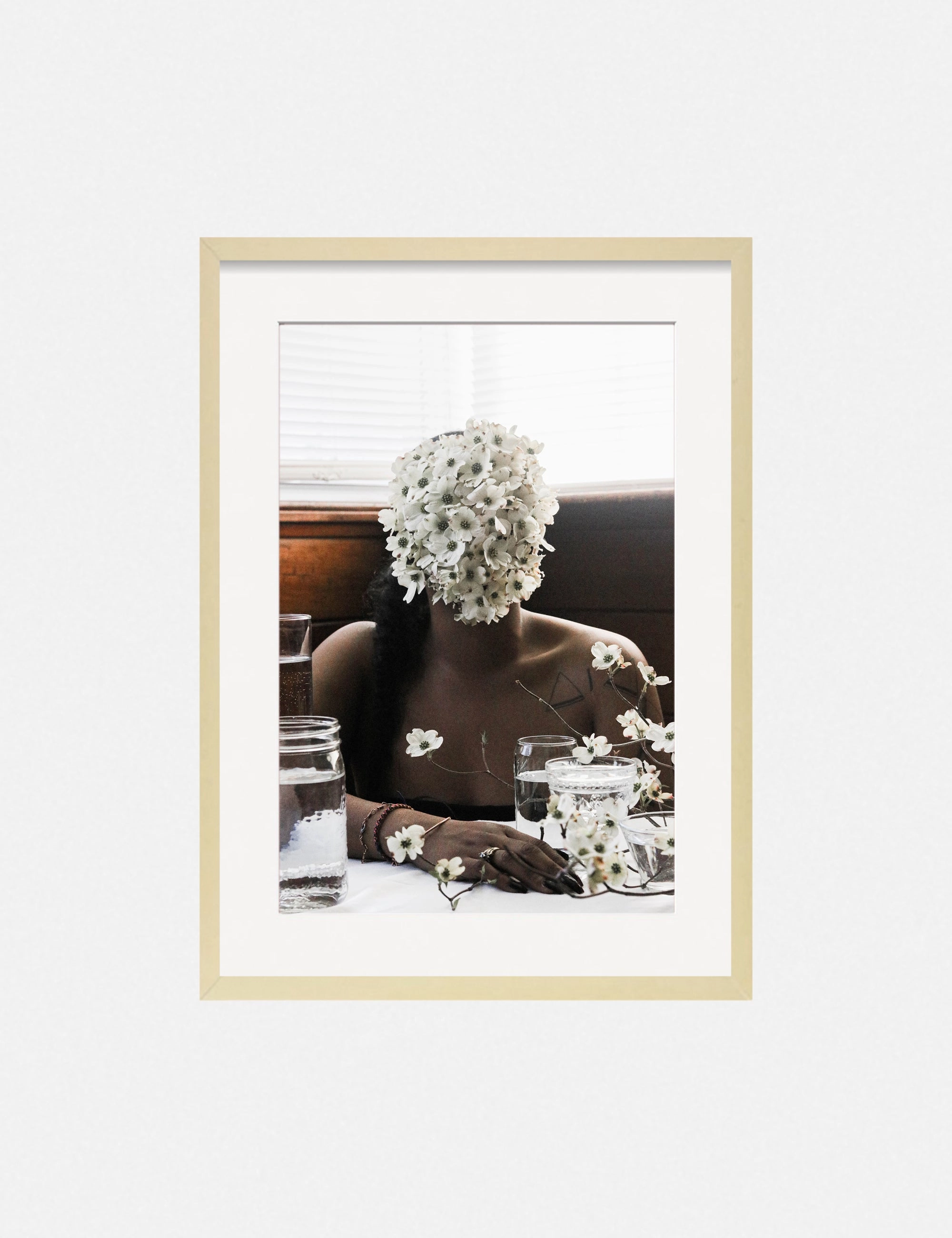 Southern Woman in White Dogwoods Photography Print by Ashley Johnson