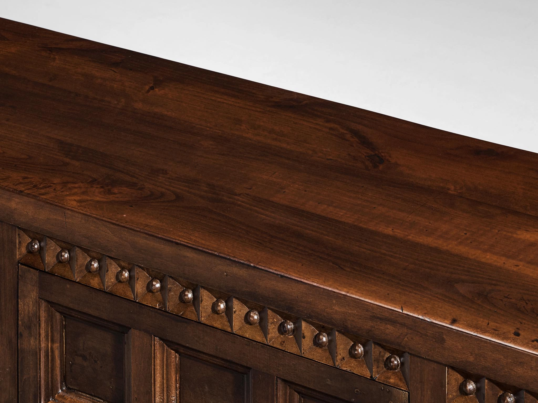 Spanish Brutalist Sideboard with Sophisticated Carvings in Maple