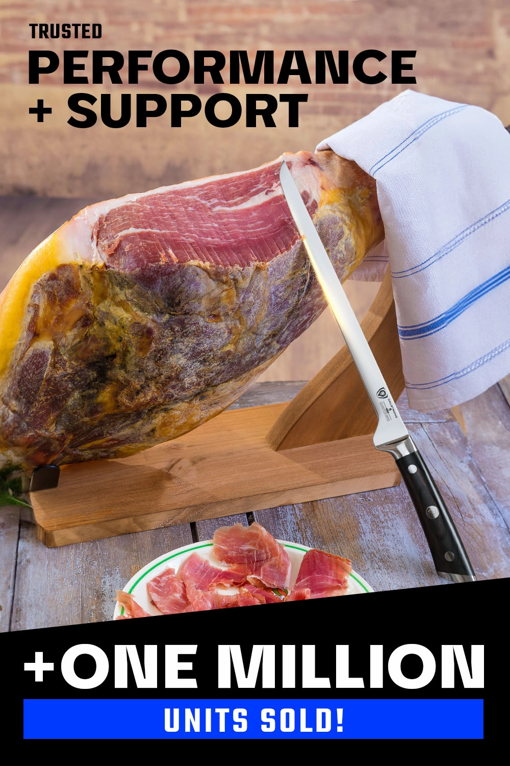 Spanish Style Meat & Ham Slicer 12" | Gladiator Series | NSF Certified | Dalstrong 