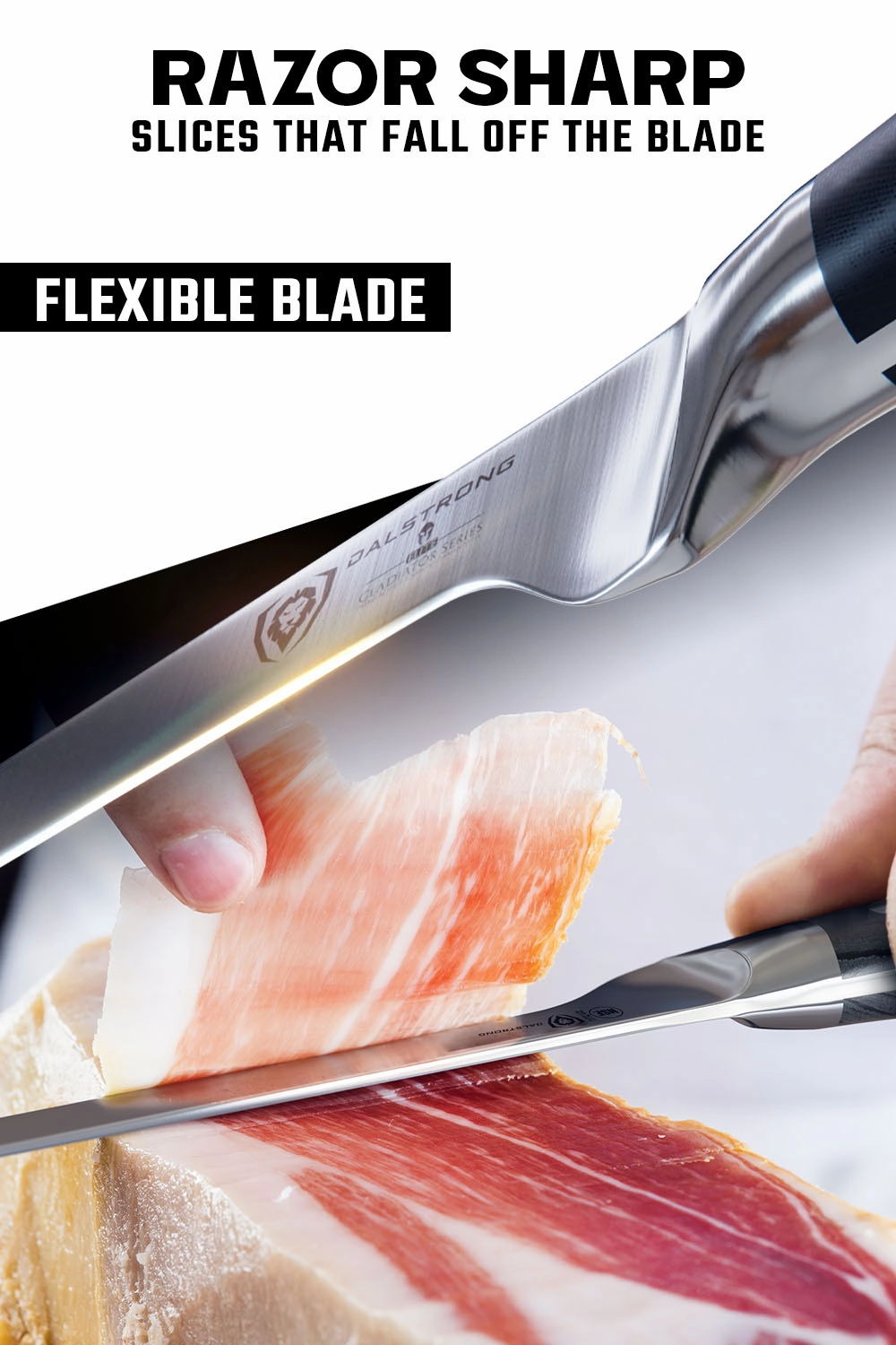 Spanish Style Meat & Ham Slicer 12" | Gladiator Series | NSF Certified | Dalstrong 