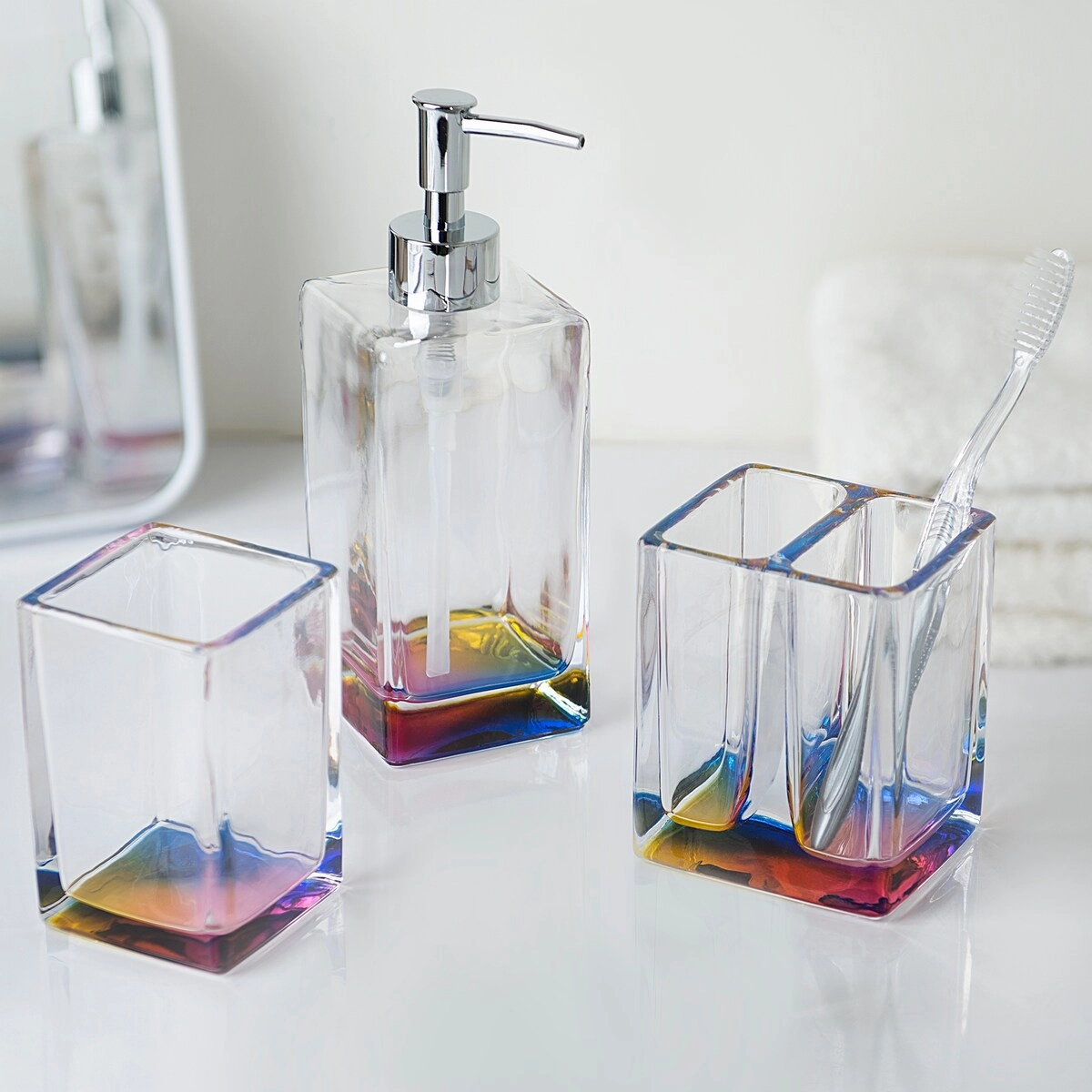 Spectrum Toothbrush Holder - Iridescent Clear - Toothbrush Holder