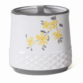 Spring Garden Floral Patterned Handcrafted Toothbrush Holder toothbrush holder,bathroom cup,bathroom organizer