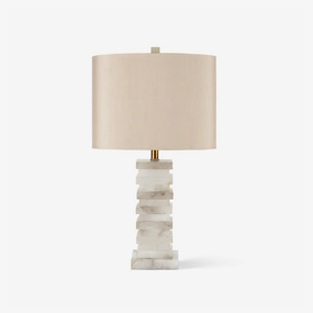 Stacked Alabaster Table Lamp table lamp,bedside lamp,lighting decor