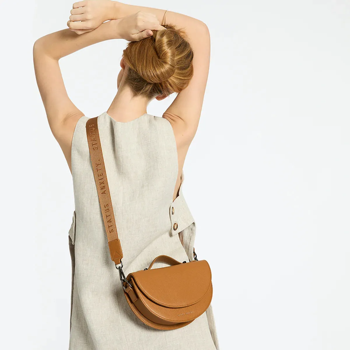 Status Anxiety Lucky Escape Tan Webbed Strap THIN ACCESSORIES_Status-Anxiety