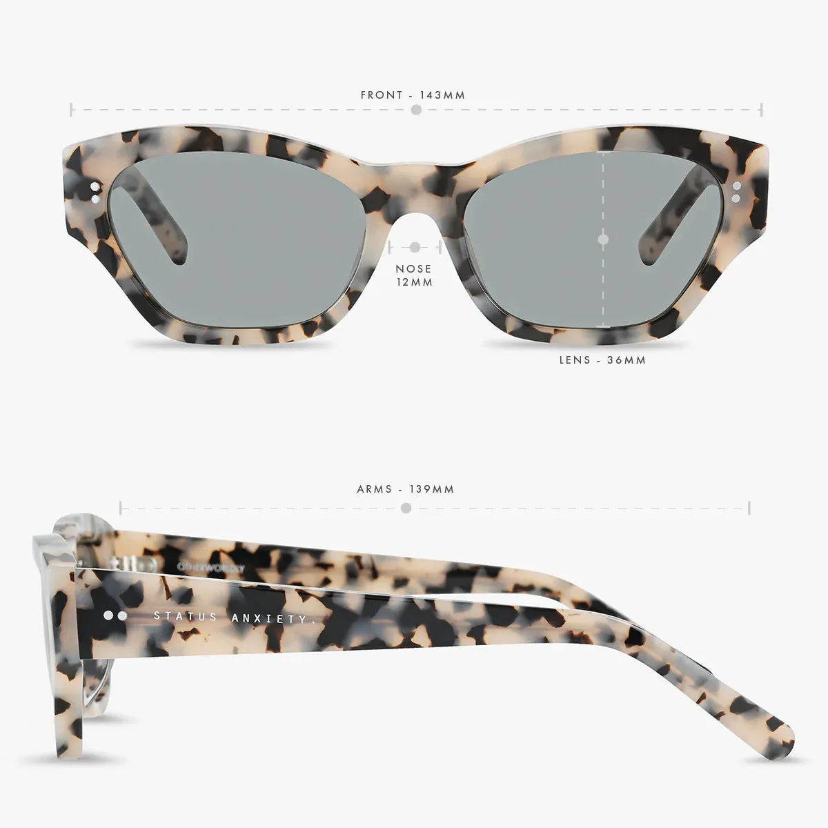 Status Anxiety Otherworldly White Tort Sunglasses_Status-Anxiety