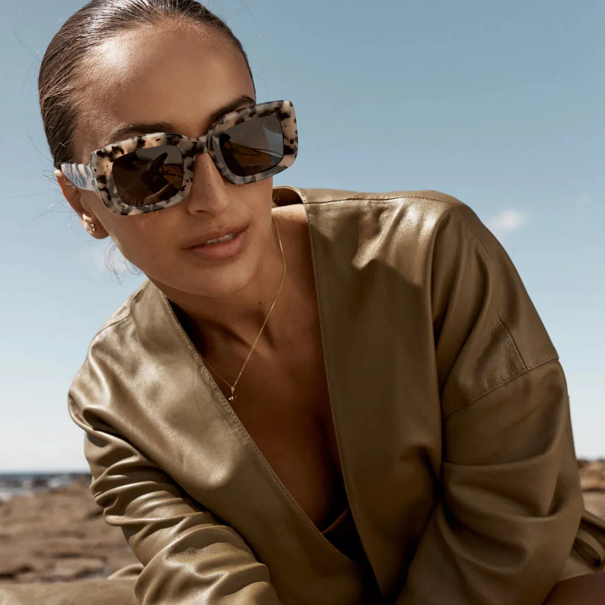 Status Anxiety Unyielding White Tort Sunglasses_Status-Anxiety