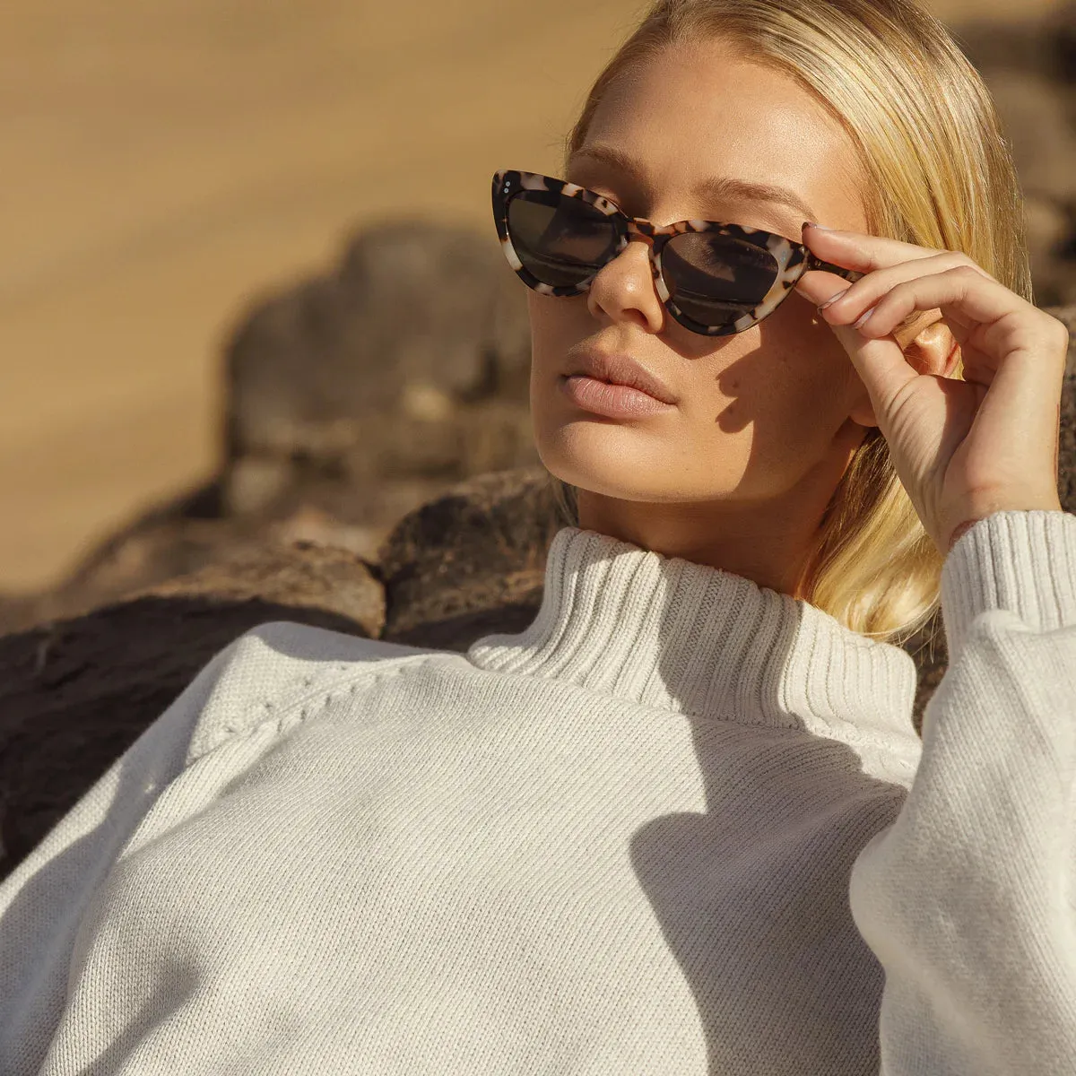 Status Anxiety Villain White Tort Sunglasses_Status-Anxiety