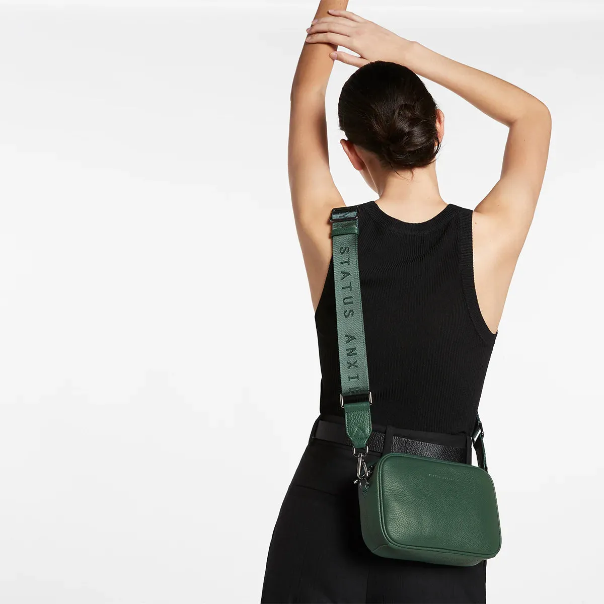 Status Anxiety Without You Webbed Bag Strap Green ACCESSORIES_Status-Anxiety