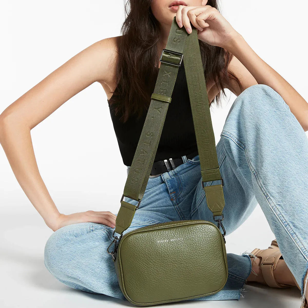 Status Anxiety Without You Webbed Bag Strap Khaki ACCESSORIES_Status-Anxiety