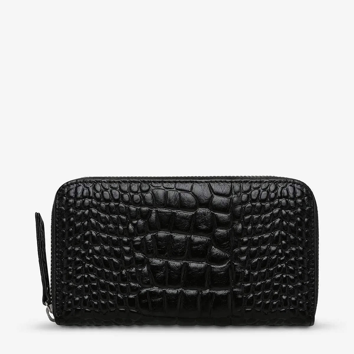 Status Anxiety Yet To Come Black Croc Emboss Wallets_Status-Anxiety