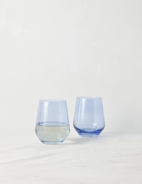Stemless Wine Glass (Set of 2) by Estelle Colored Glass home decor,home accents,interior accessories