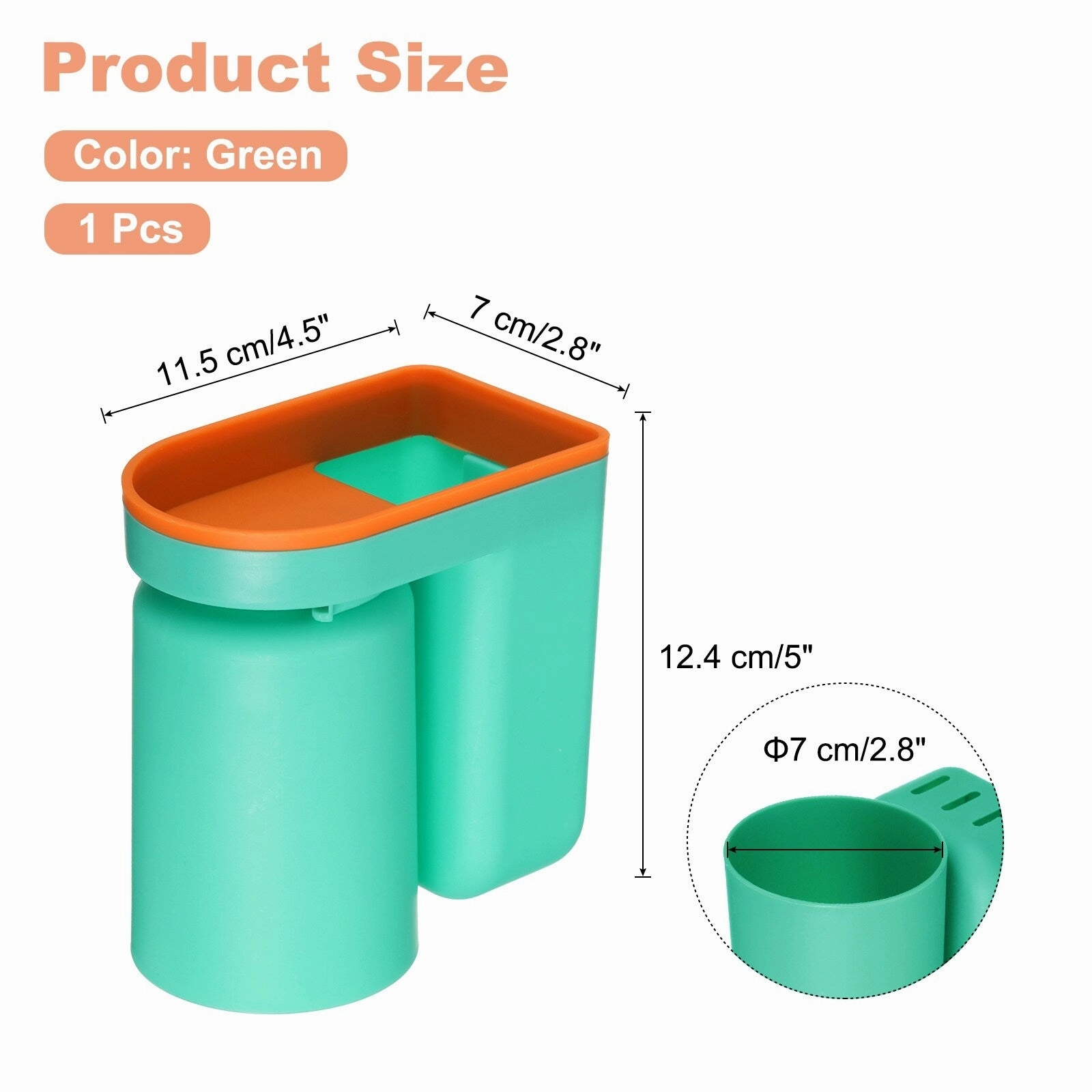 Stick-on Toothbrush Holder with Cup for Bathroom