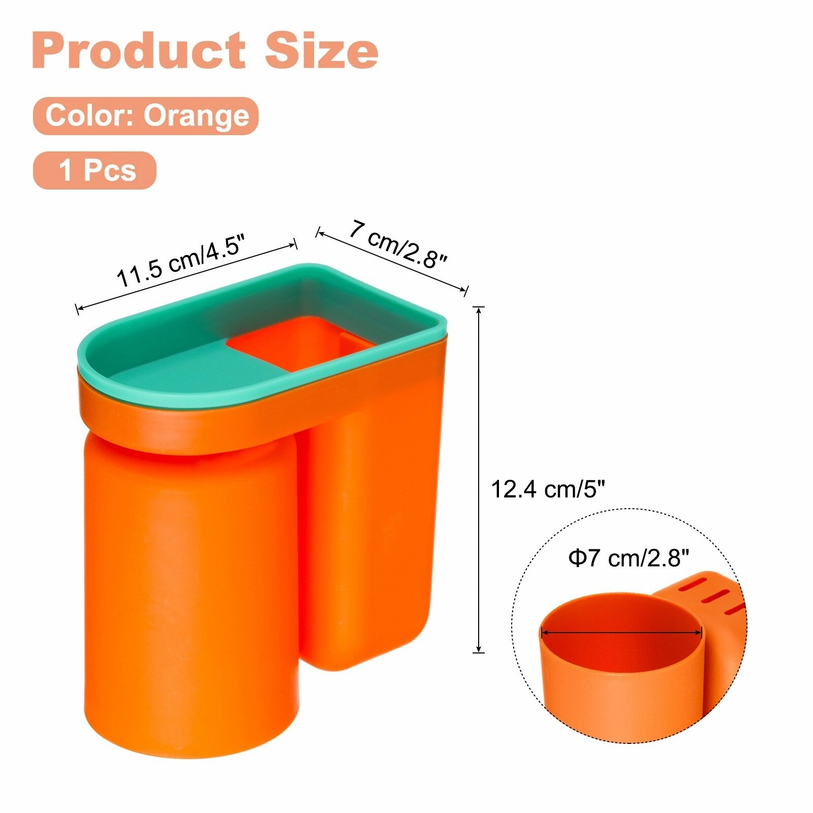 Stick-on Toothbrush Holder with Cup for Bathroom