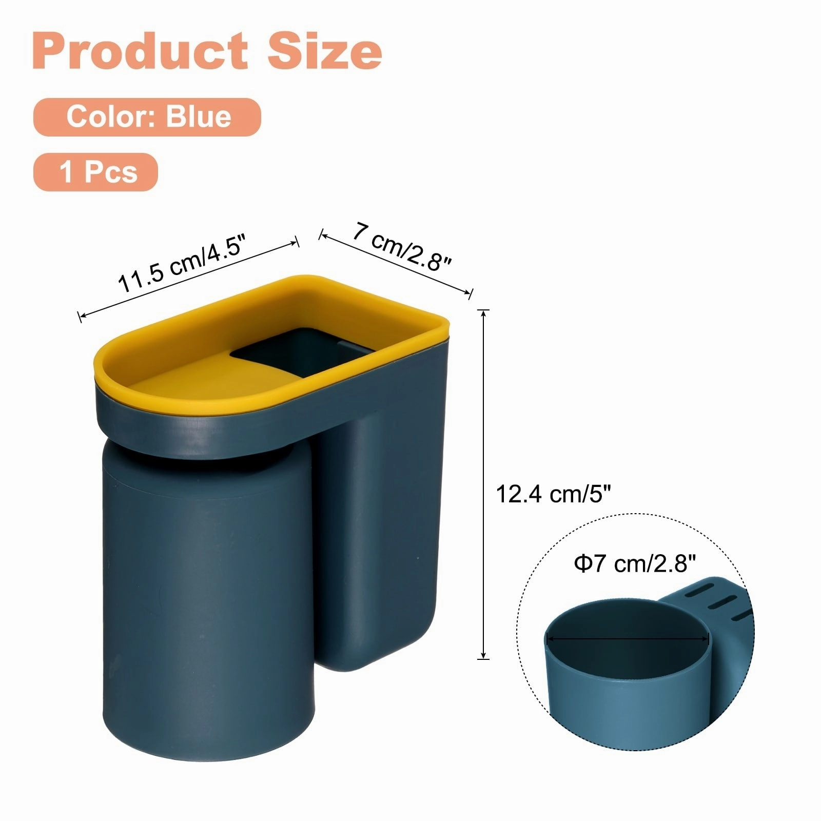 Stick-on Toothbrush Holder with Cup for Bathroom