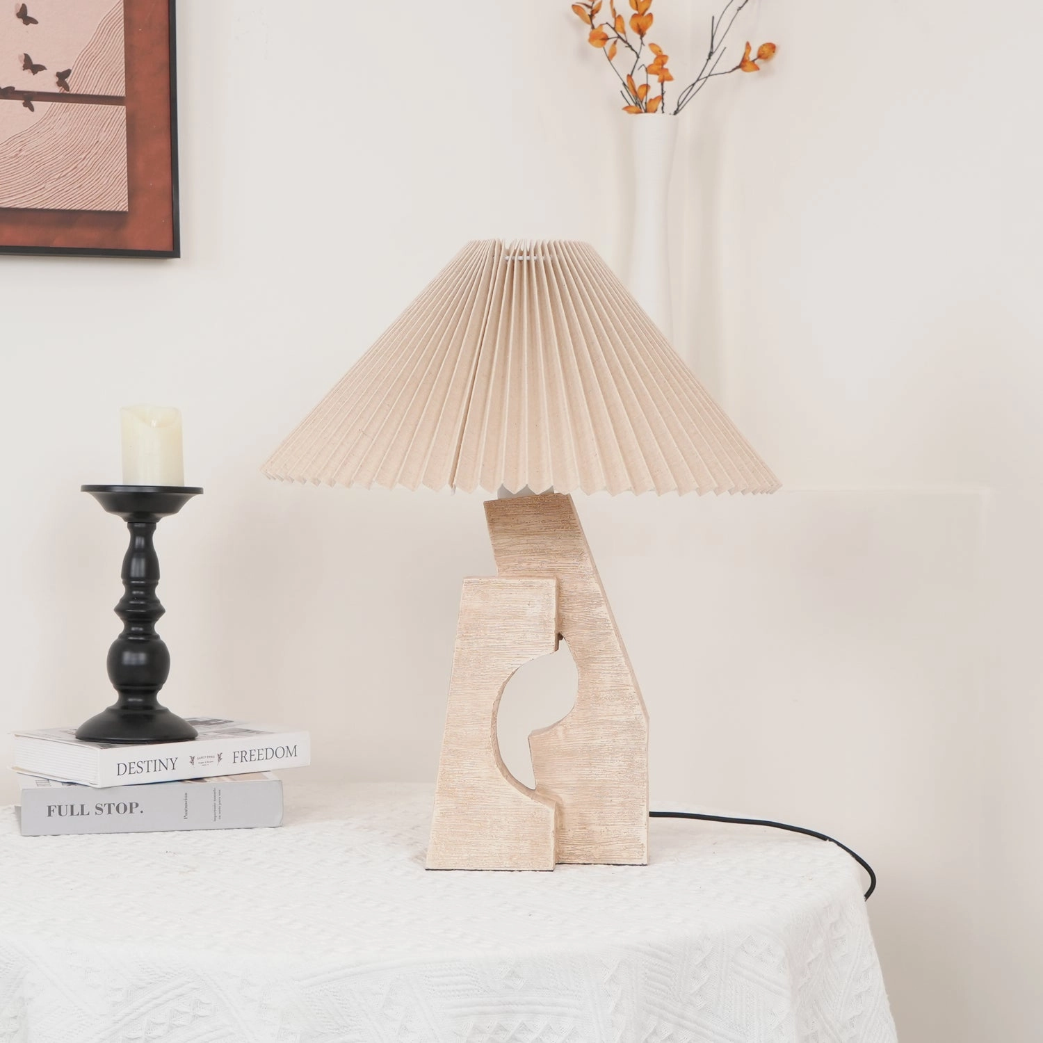 Stone Pillar Table Lamp