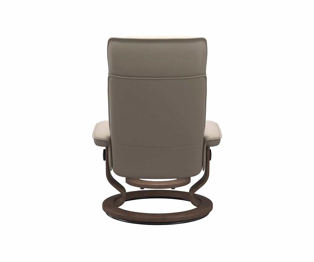 Stressless Admiral Recliner & Ottoman - Mushroom