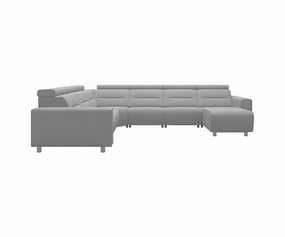 Stressless Emily Leather Power Reclining Sectional - Large sofa,couch,living room furniture