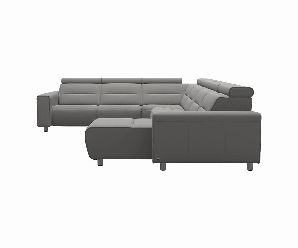 Stressless Emily Leather Power Reclining Sectional - Large