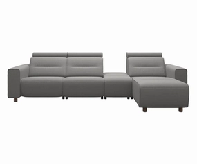 Stressless Emily Leather Power Reclining Sectional - Small sofa,couch,living room furniture