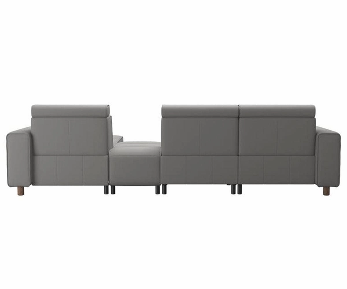 Stressless Emily Leather Power Reclining Sectional - Small