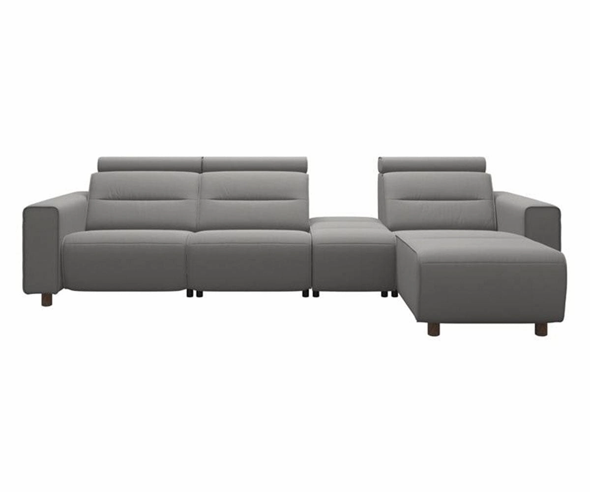 Stressless Emily Leather Power Reclining Sectional - Small sofa,couch,living room furniture