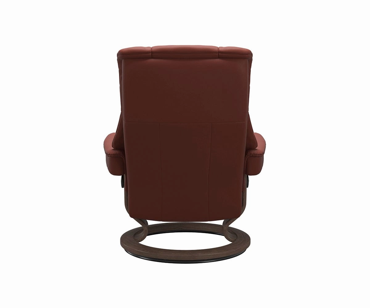 Stressless Mayfair Recliner & Ottoman - Dark Henna