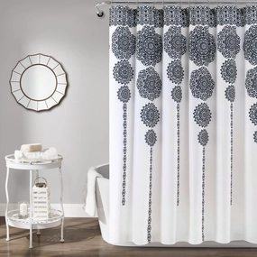 Stripe Medallion Shower Curtain shower curtain,bath curtain,bathroom decor