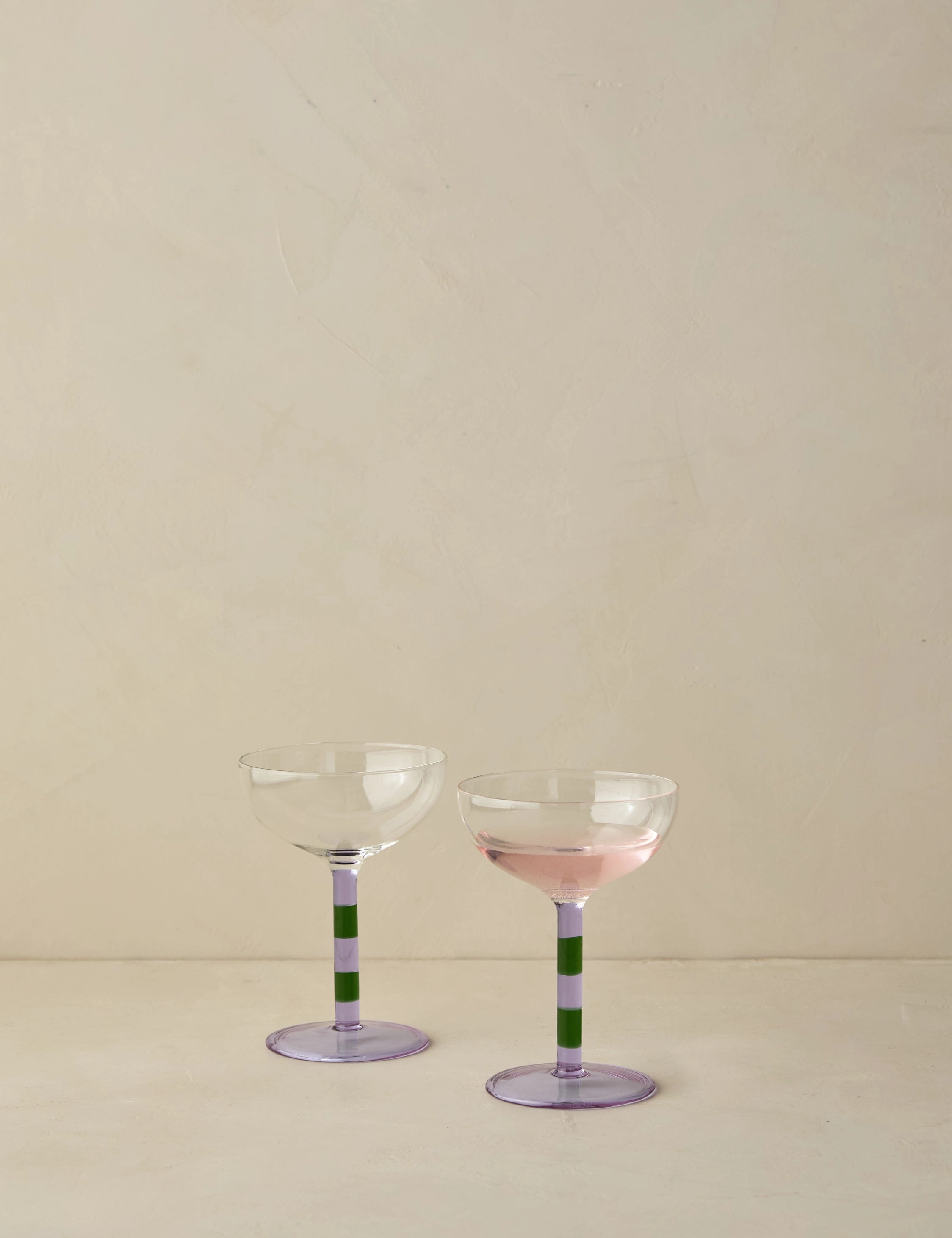 Striped Coupe Glass (Set of 2) by FAZEEK home decor,home accents,interior accessories