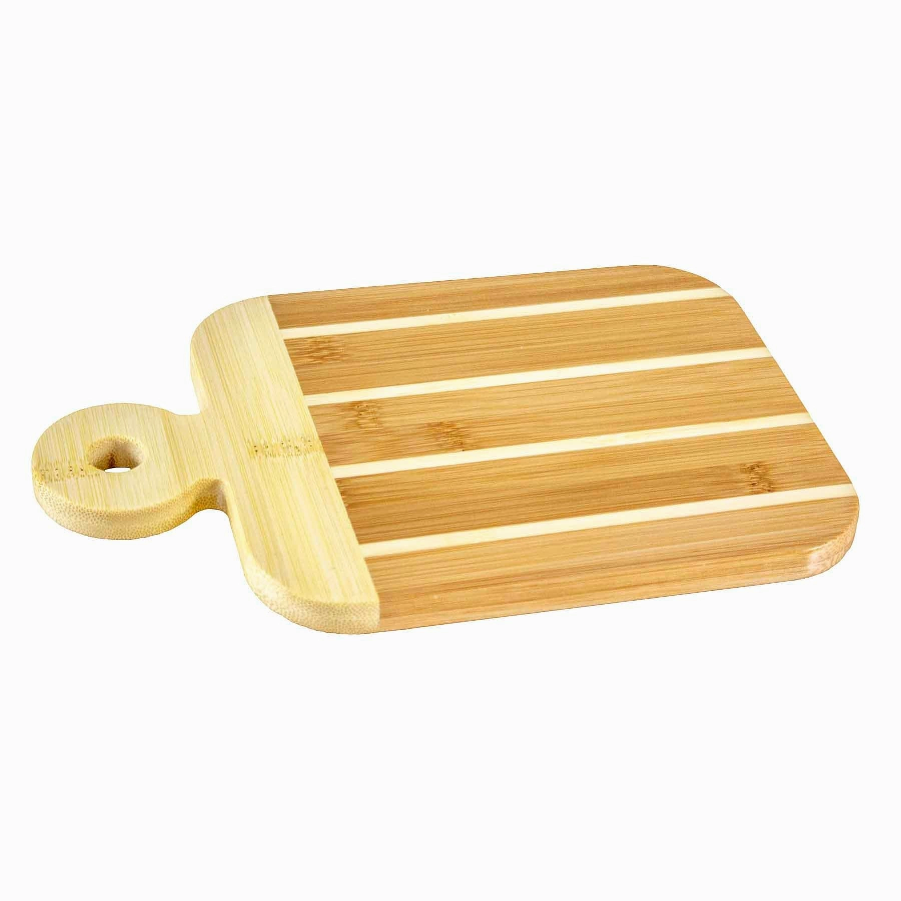 Striped Small Paddle Serving Board, 9" x 6"