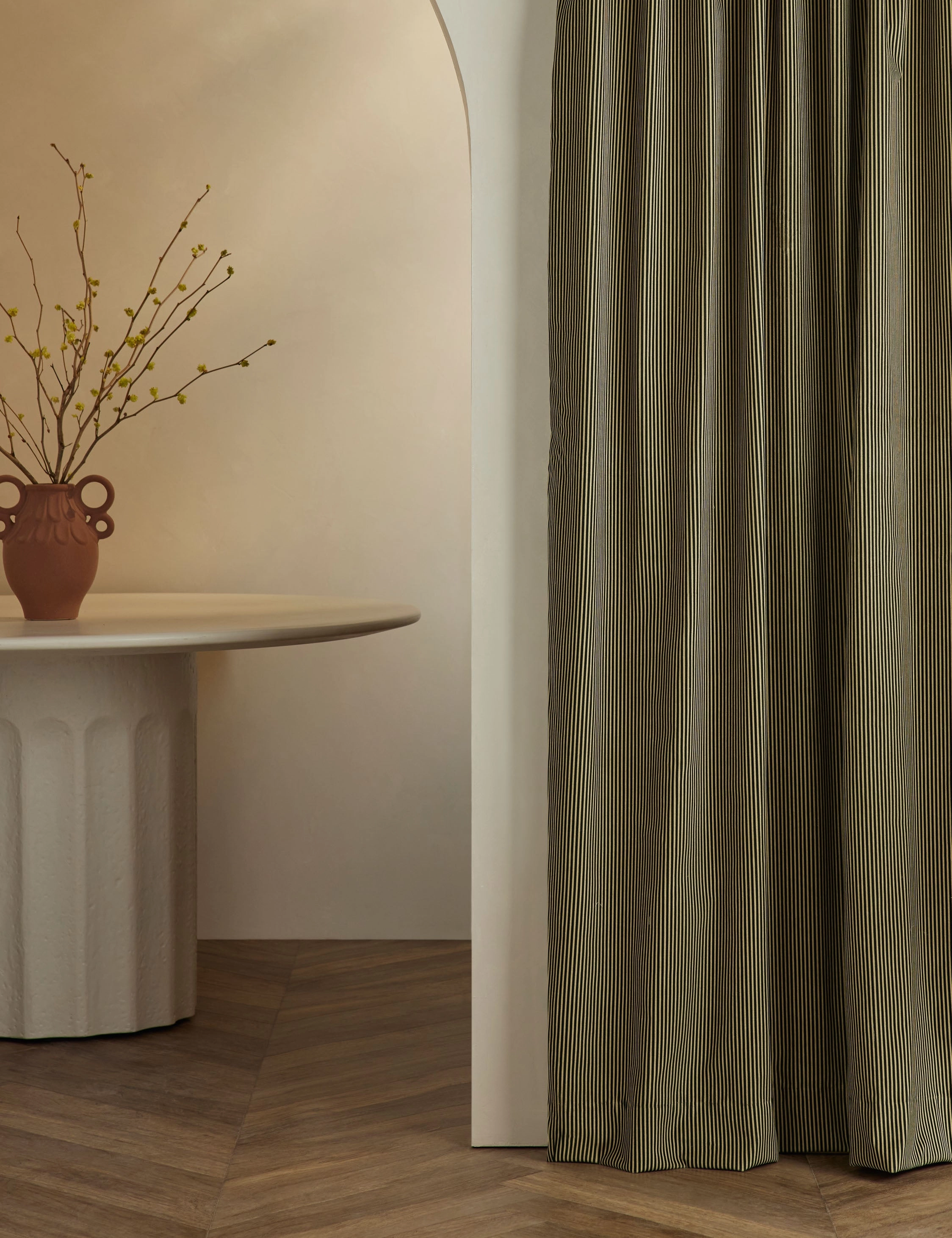 Striped Velvet Curtain Panel by Sarah Sherman Samuel home decor,home accents,interior accessories