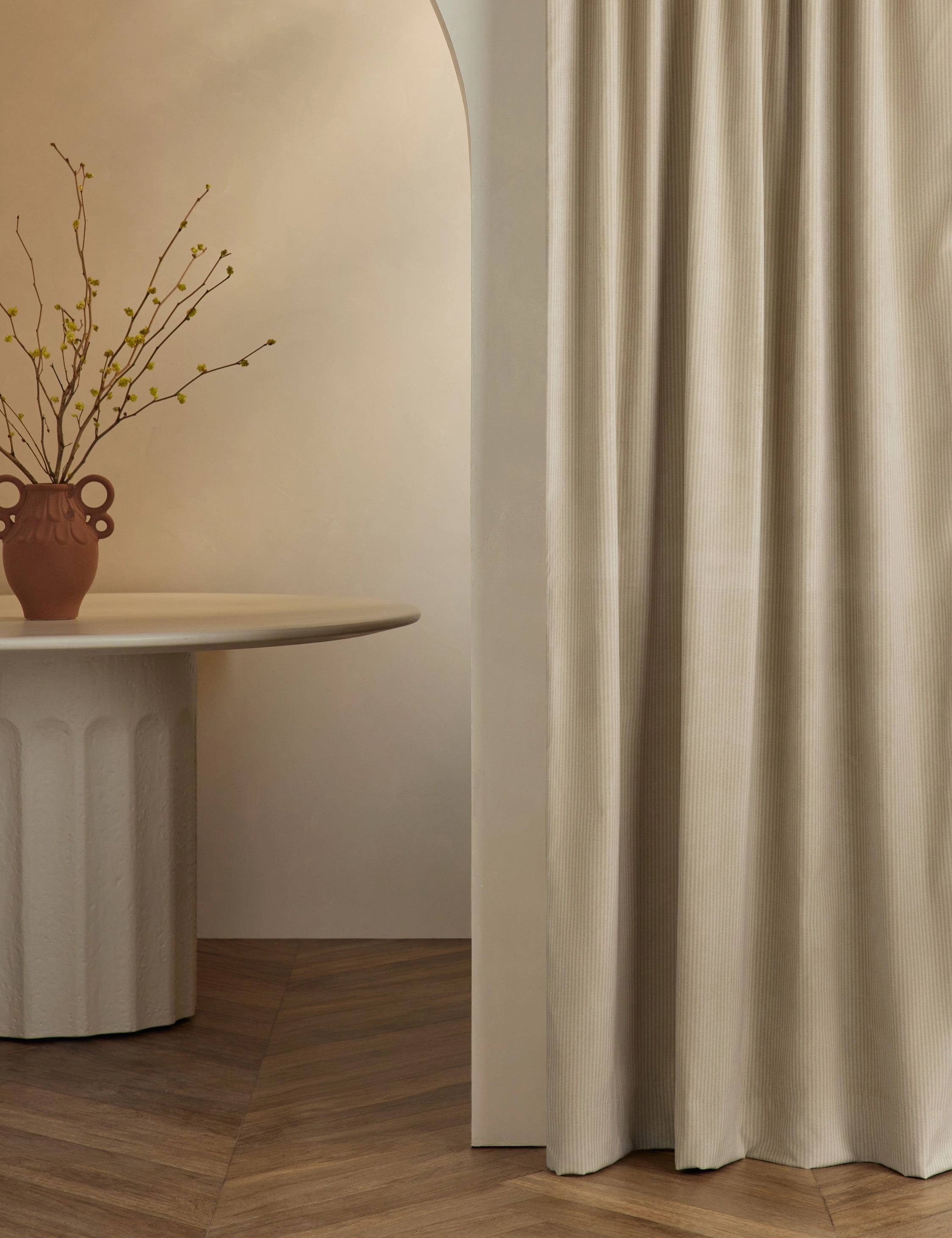 Striped Velvet Curtain Panel by Sarah Sherman Samuel