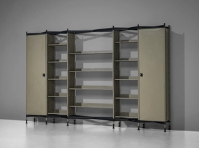 Studio BBPR for Olivetti 'Spazio' Shelving System in Metal storage cabinet,organizer,furniture storage