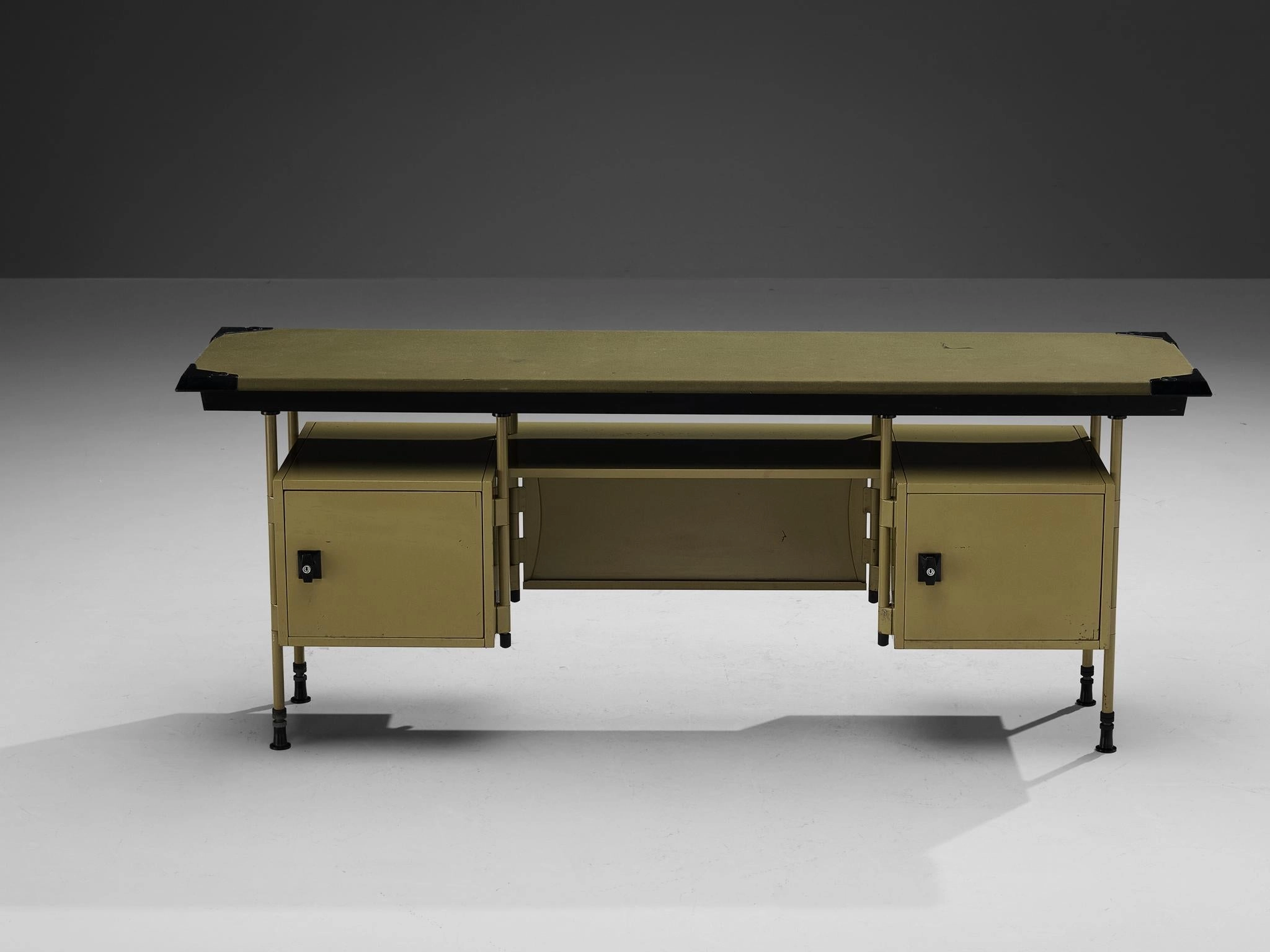 Studio BBPR for Olivetti 'Spazio' Sideboard in Yellow Coated Steel