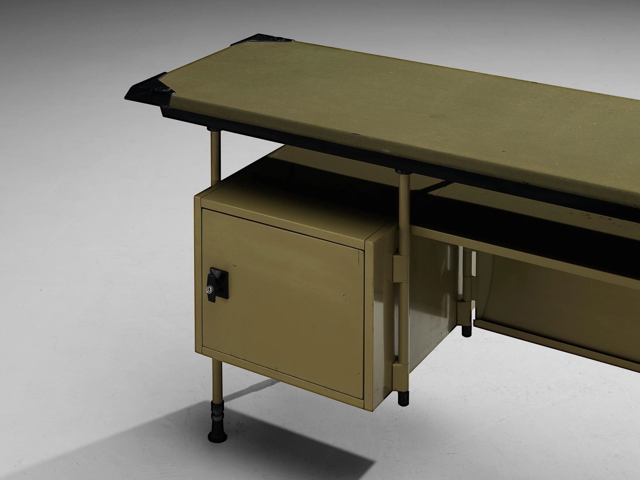 Studio BBPR for Olivetti 'Spazio' Sideboard in Yellow Coated Steel
