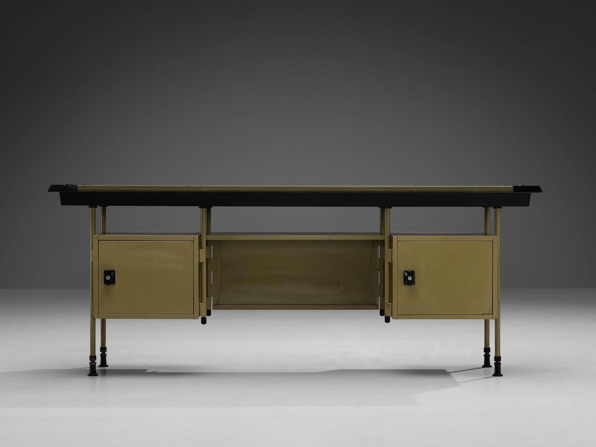 Studio BBPR for Olivetti 'Spazio' Sideboard in Yellow Coated Steel