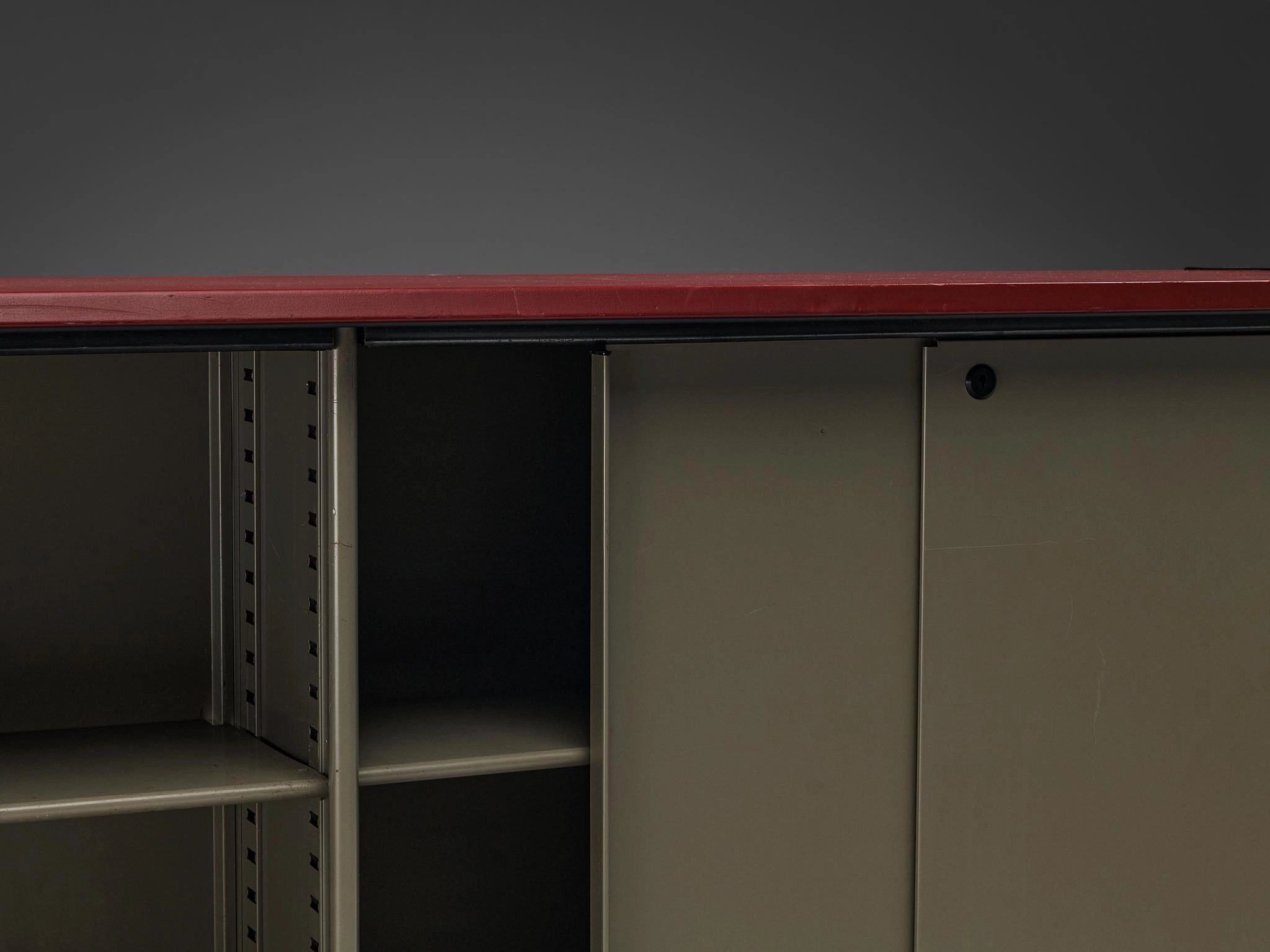 Studio BBPR for Olivetti Spazio Sideboard in Grey Coated Steel