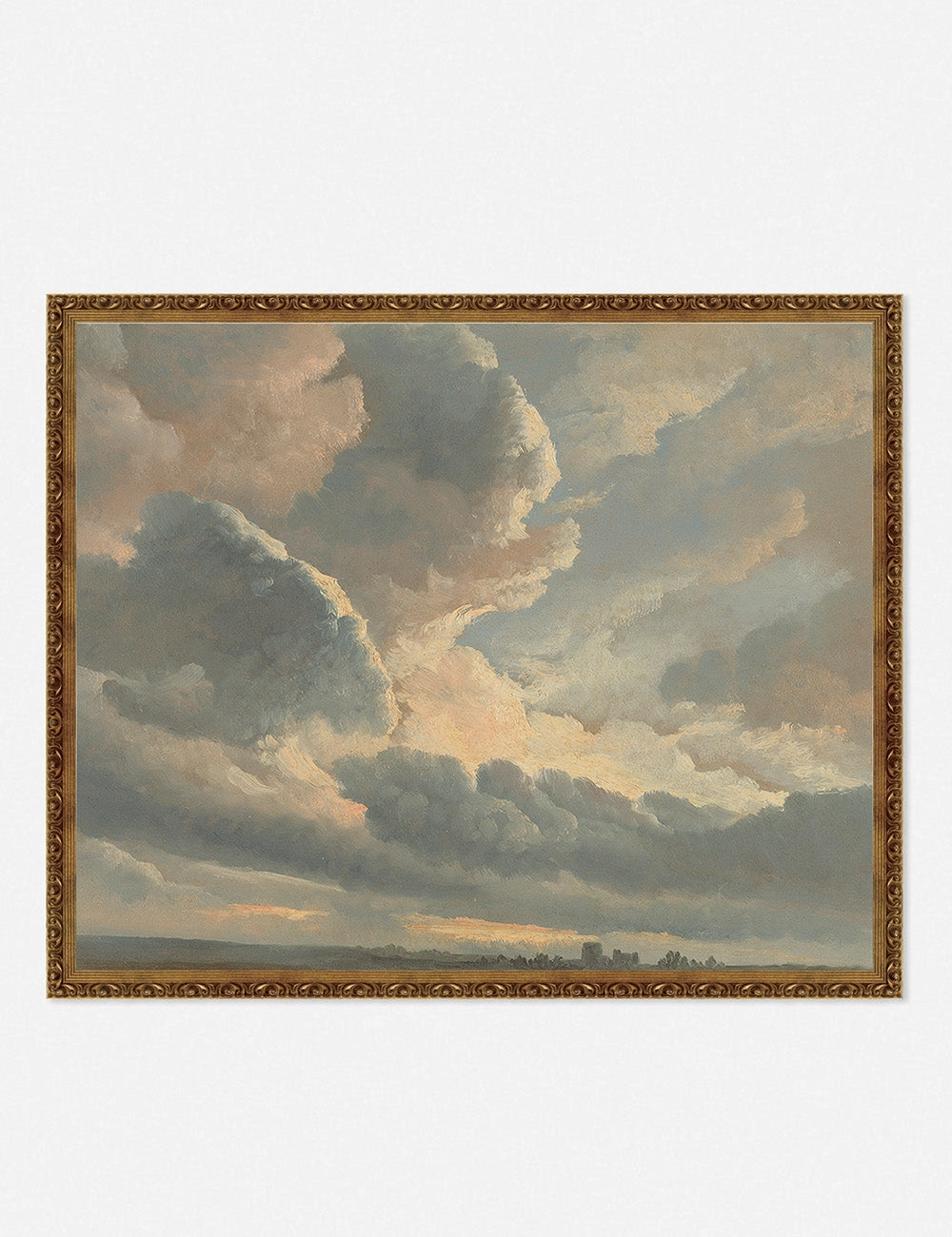Study of Clouds with a Sunset near Rome Wall Art by Simon Alexandre Clement Denis wall art,canvas print,home wall decor