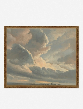 Study of Clouds with a Sunset near Rome Wall Art by Simon Alexandre Clement Denis wall art,canvas print,home wall decor