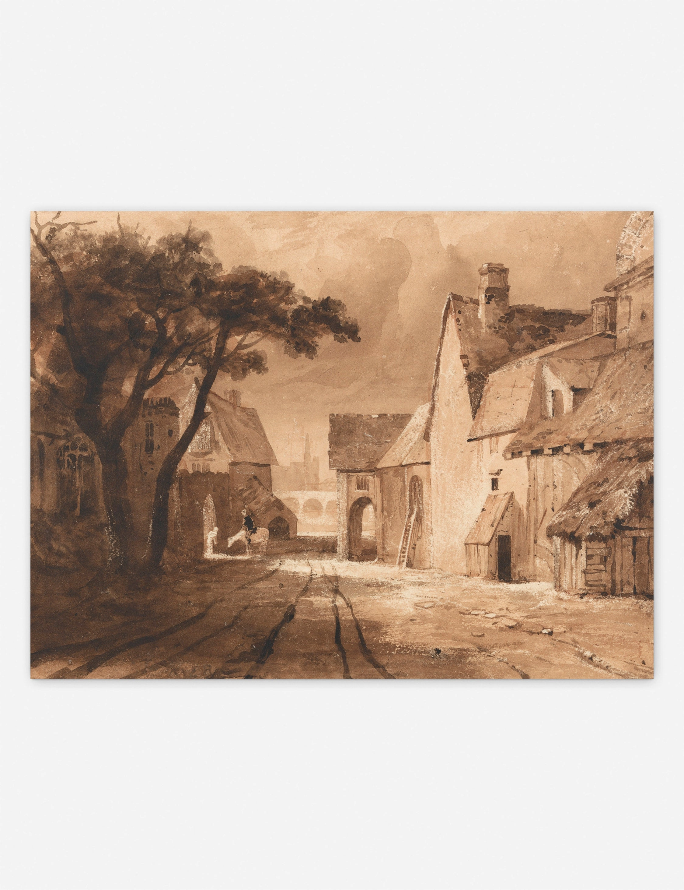 Study of Old Buildings Print by Samuel Palmer wall art,canvas print,home wall decor